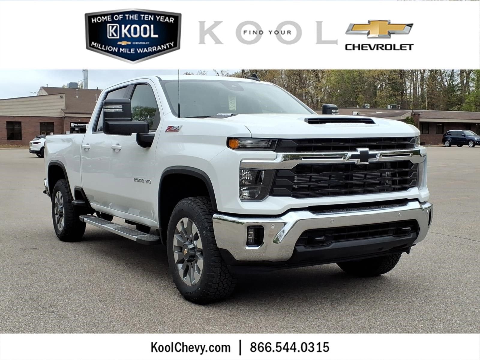 2026 Chevrolet Silverado 2500 HD LT in Summit White — front three-quarter view