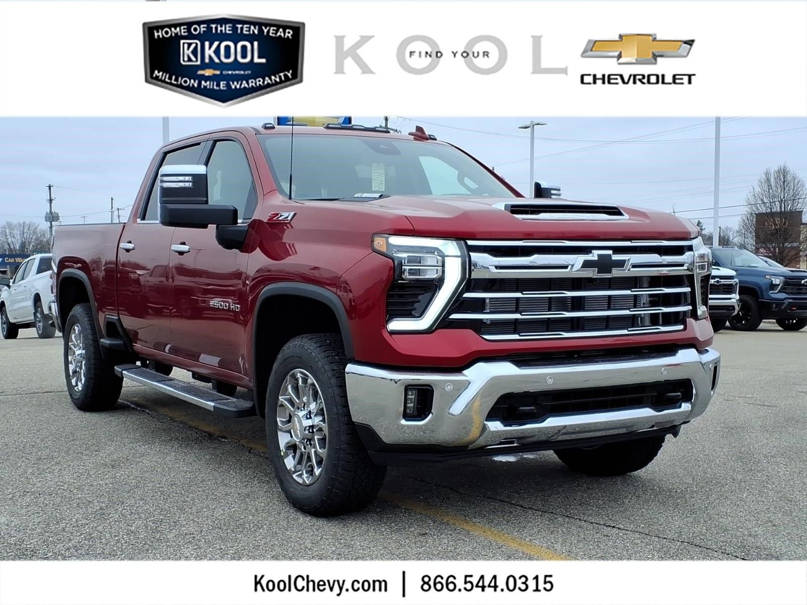 2026 Chevrolet Silverado 2500 HD LTZ in Radiant Red Tintcoat — front three-quarter view