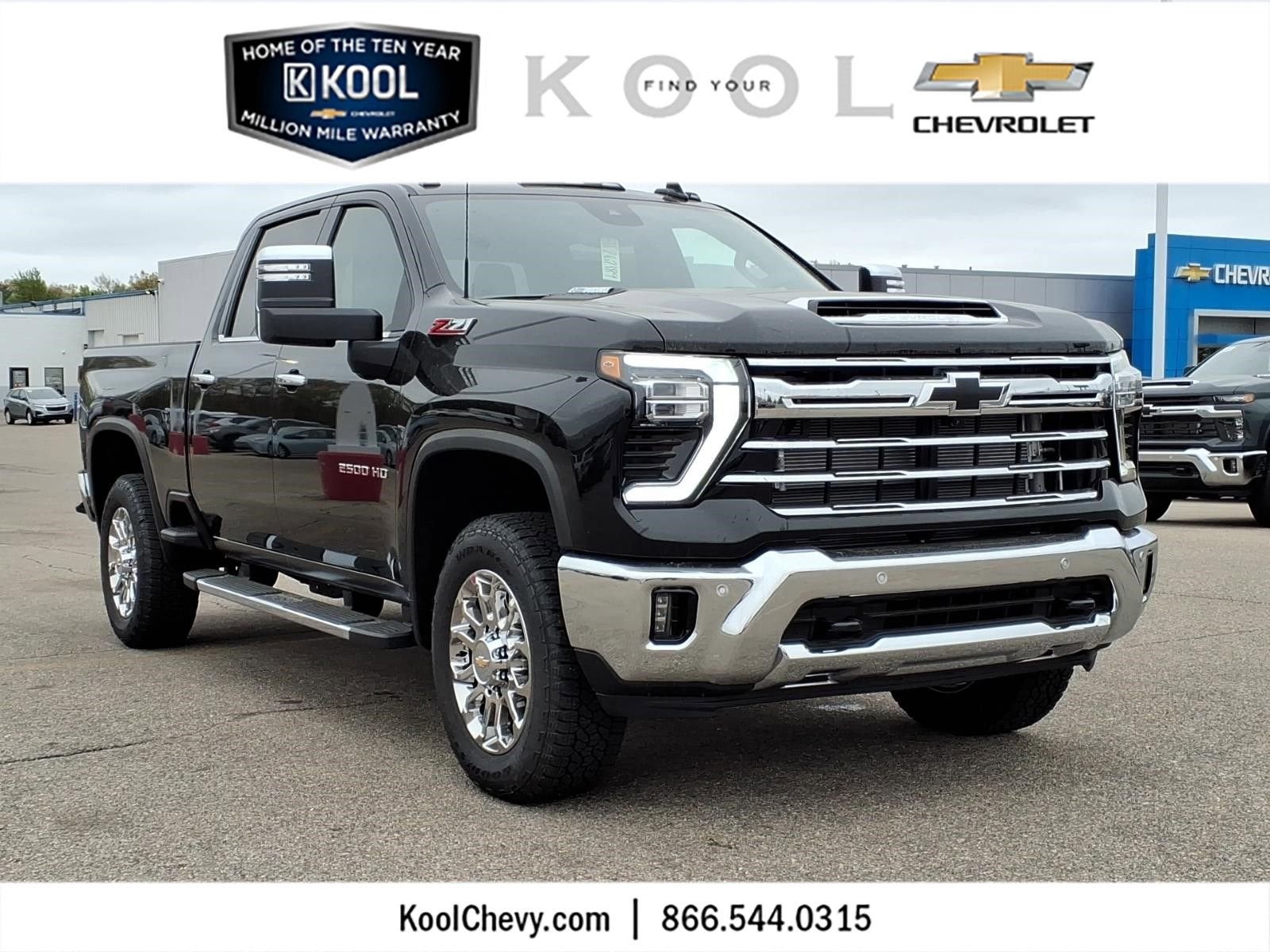 2026 Chevrolet Silverado 2500 HD LTZ in Black — front three-quarter view
