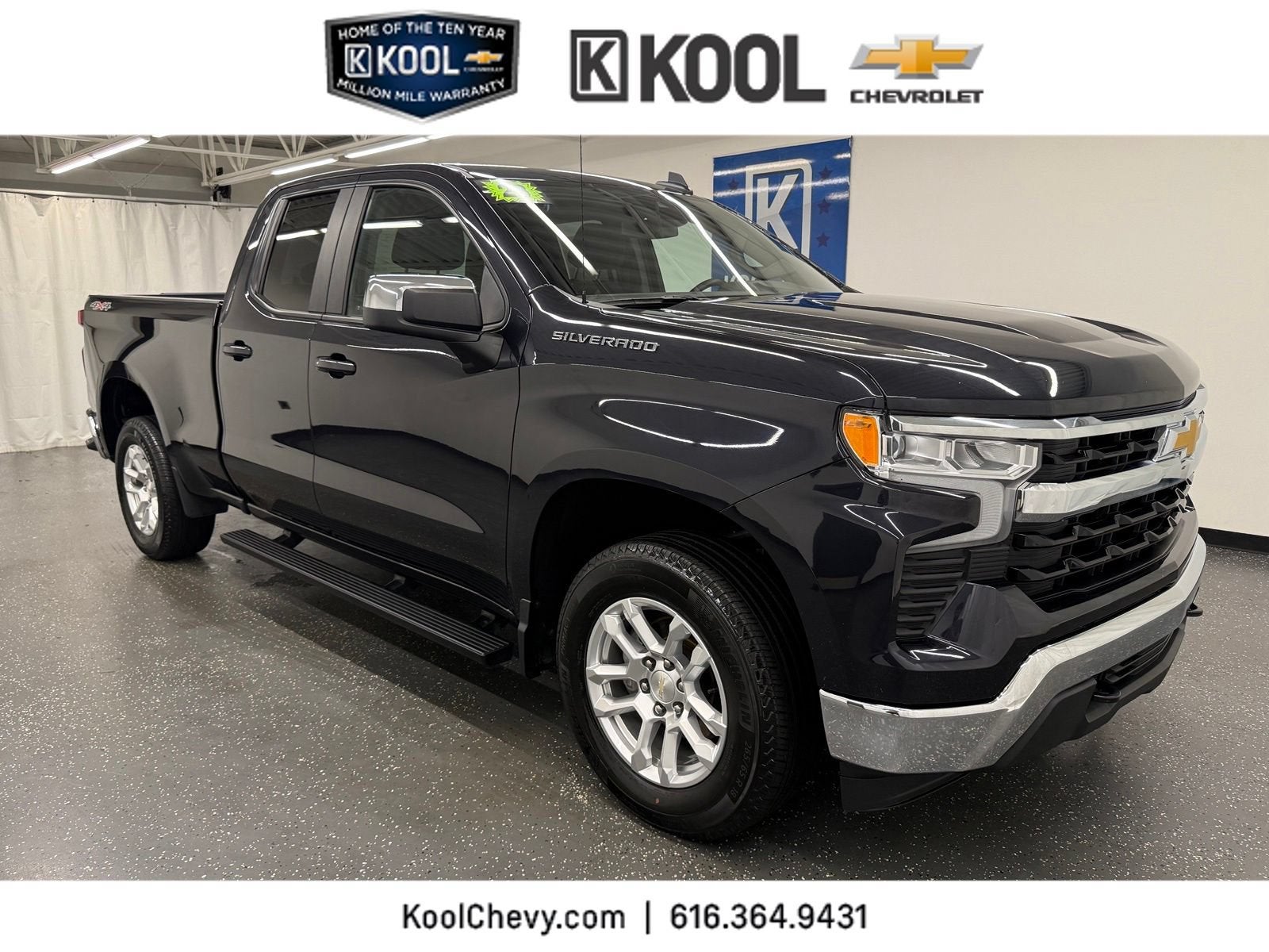 2023 Chevrolet Silverado 1500 LT (2FL) in Dark Ash Metallic — front three-quarter view