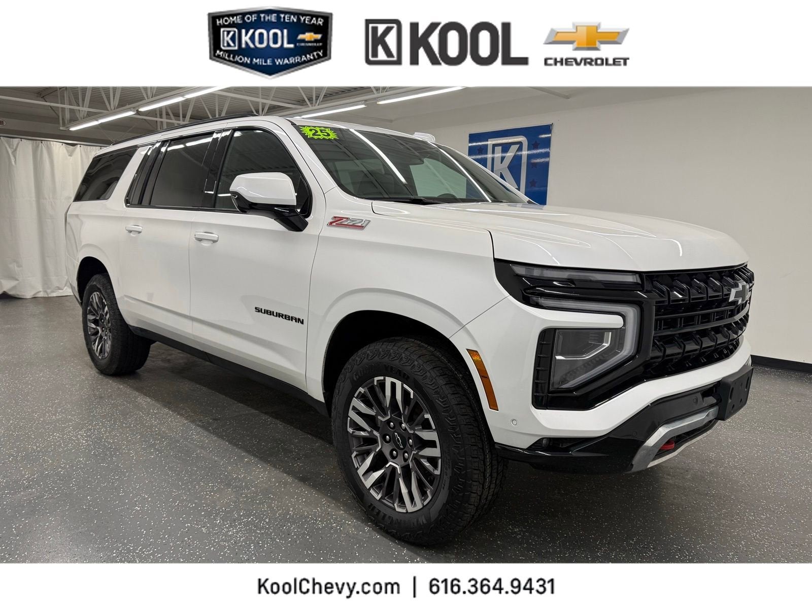 2025 Chevrolet Suburban Z71 in Iridescent Pearl Tricoat — front three-quarter view