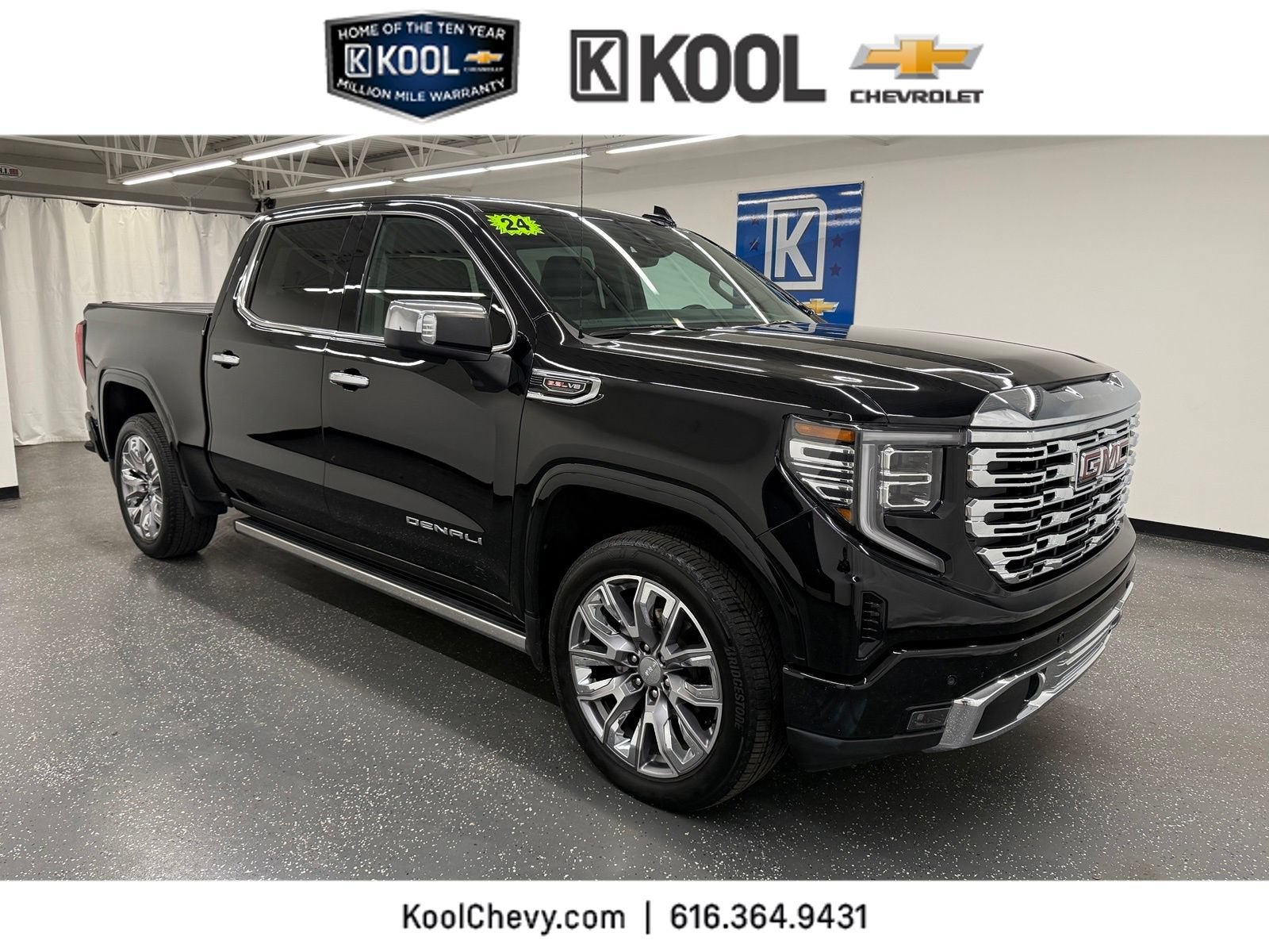 2024 GMC Sierra 1500 Denali in Onyx Black — front three-quarter view