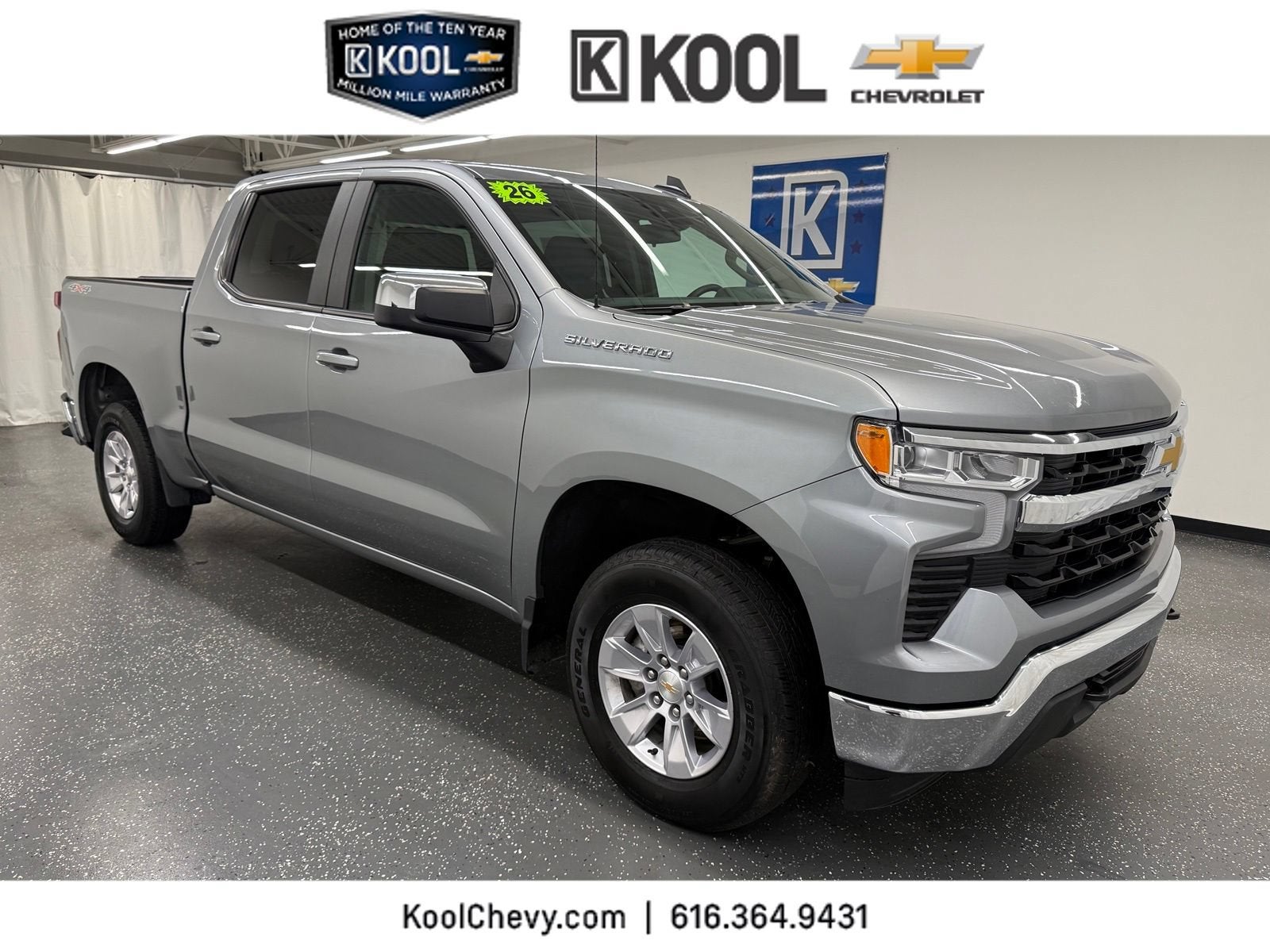 2026 Chevrolet Silverado 1500 LT in Sterling Gray Metallic — front three-quarter view