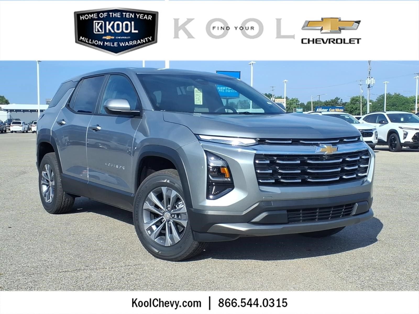 2027 Chevrolet Equinox FWD LT in Sterling Gray Metallic — front three-quarter view