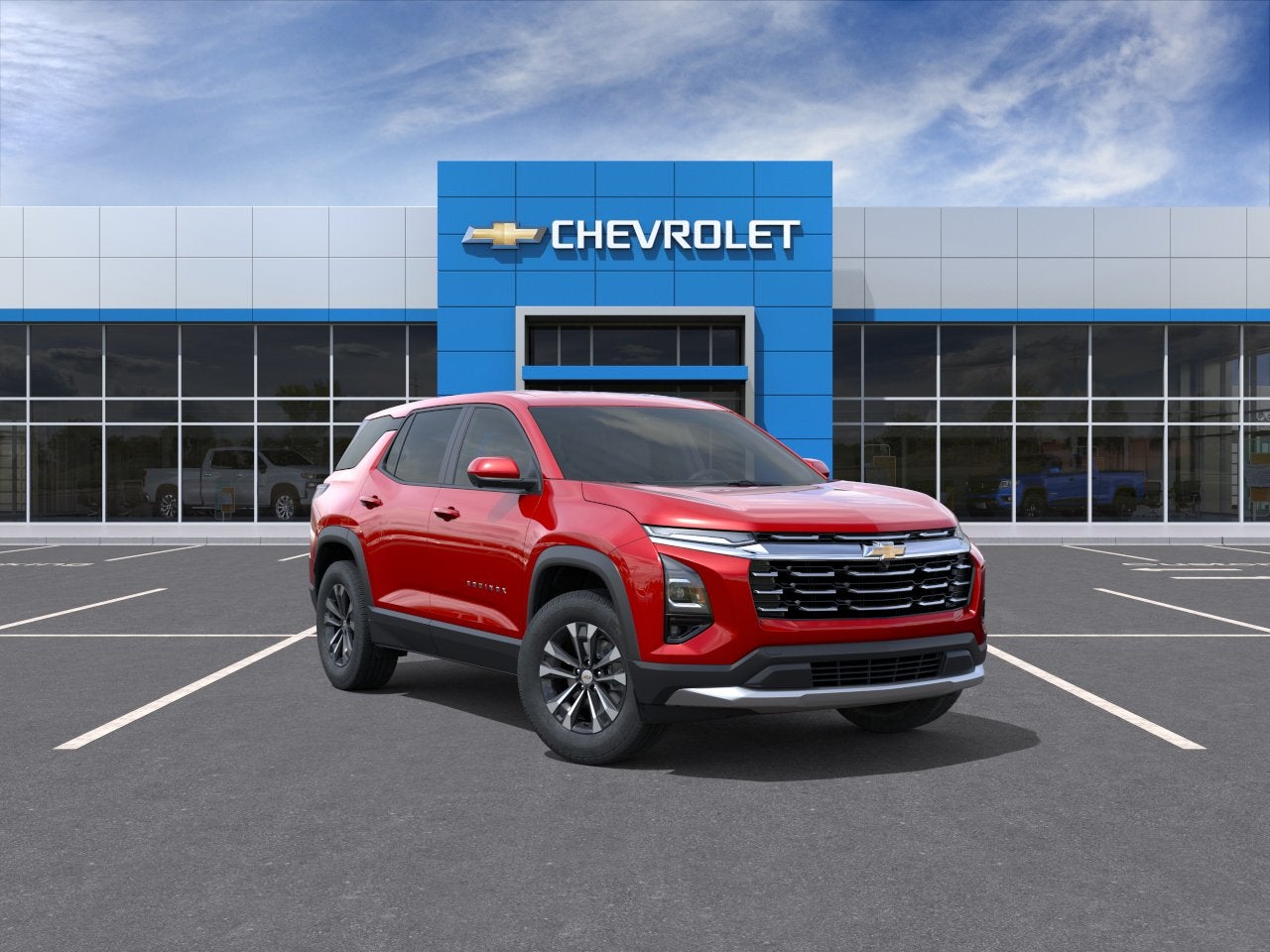 2027 Chevrolet Equinox AWD LT in Radiant Red Tintcoat — front three-quarter view