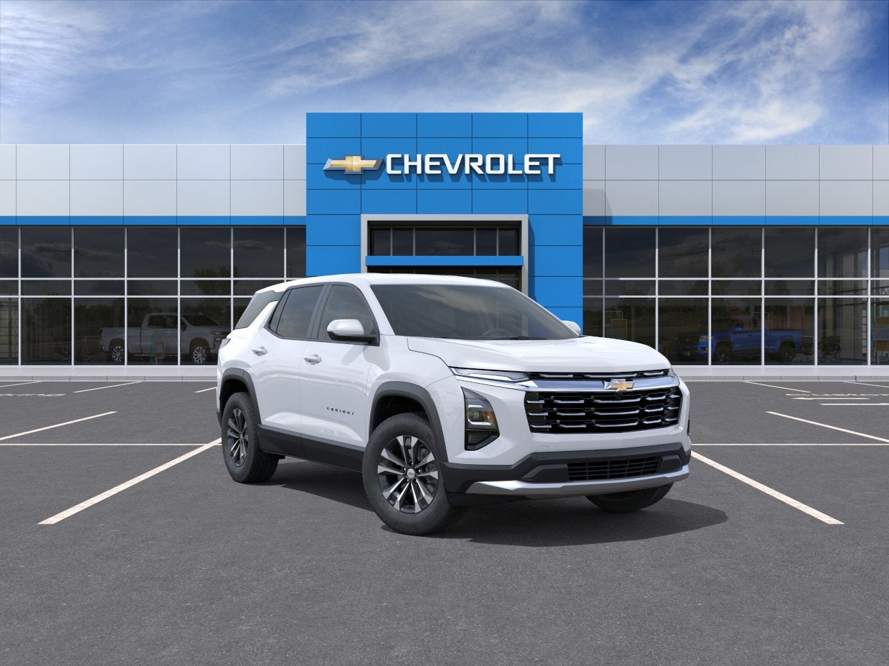 2027 Chevrolet Equinox AWD LT in Summit White — front three-quarter view