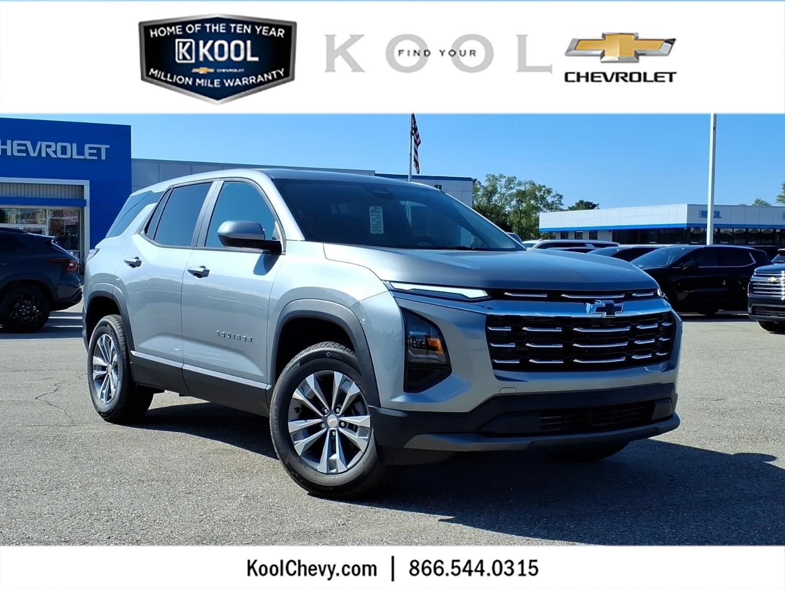 2027 Chevrolet Equinox LT in Sterling Gray Metallic — front three-quarter view