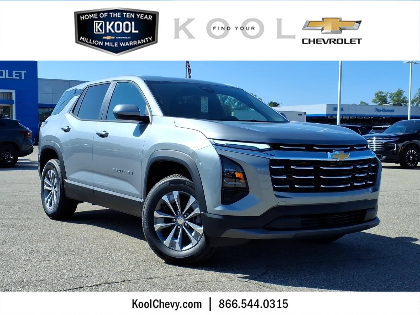2027 Chevrolet Equinox AWD LT in Sterling Gray Metallic — front three-quarter view