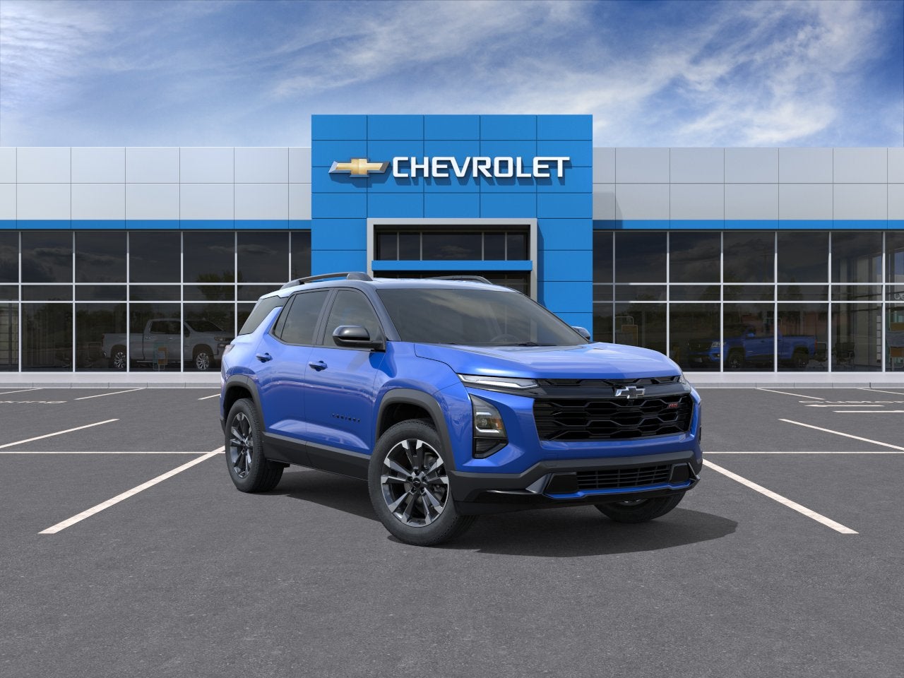 2027 Chevrolet Equinox RS in Reef Blue Metallic — front three-quarter view