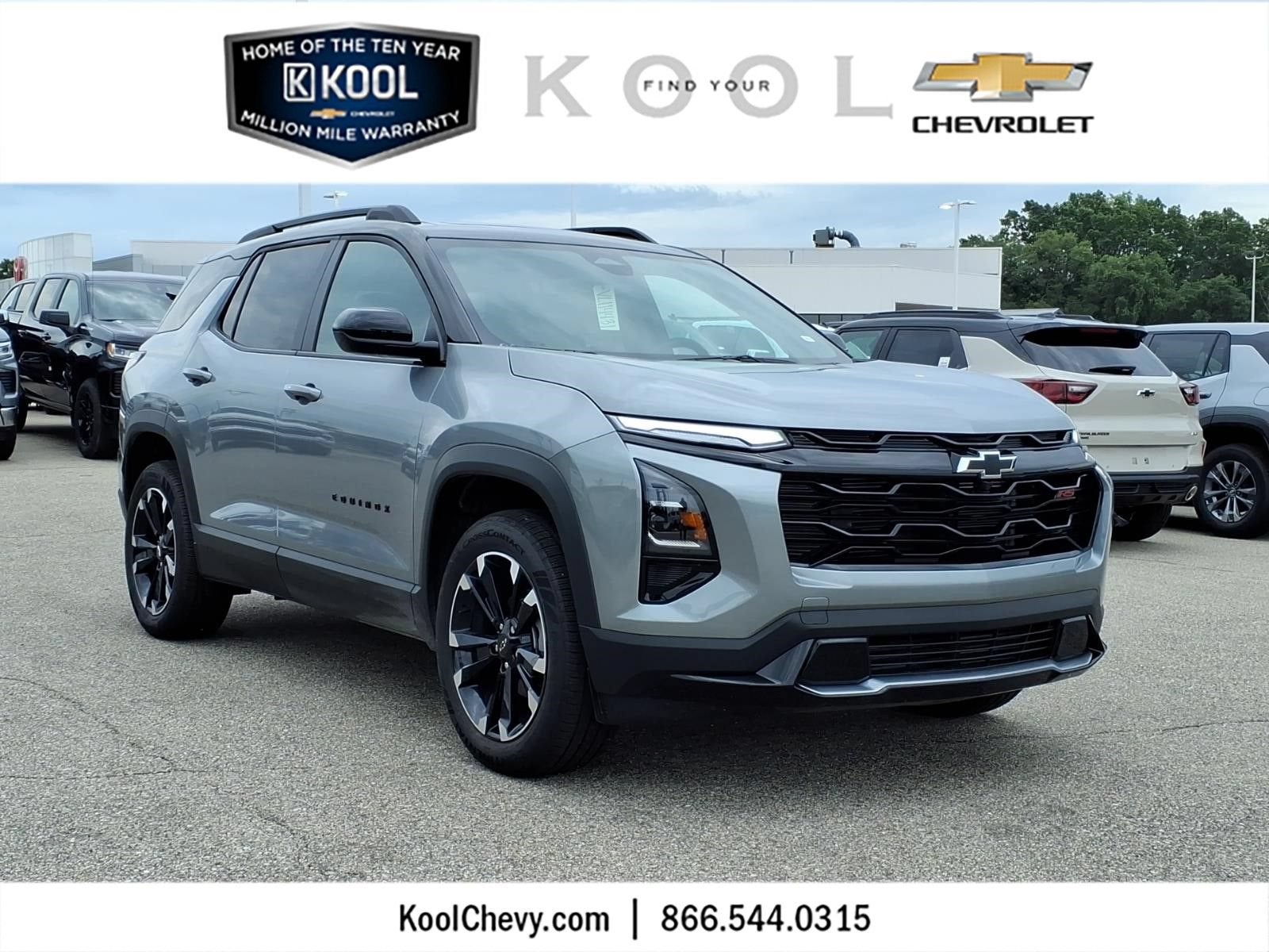 2027 Chevrolet Equinox AWD RS in Sterling Gray Metallic — front three-quarter view