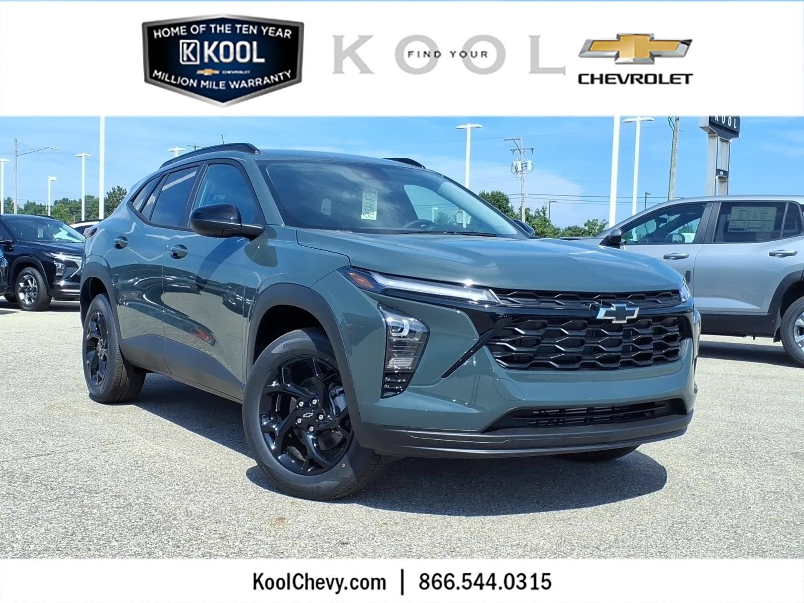2026 Chevrolet Trax LT in Cypress Gray — front three-quarter view