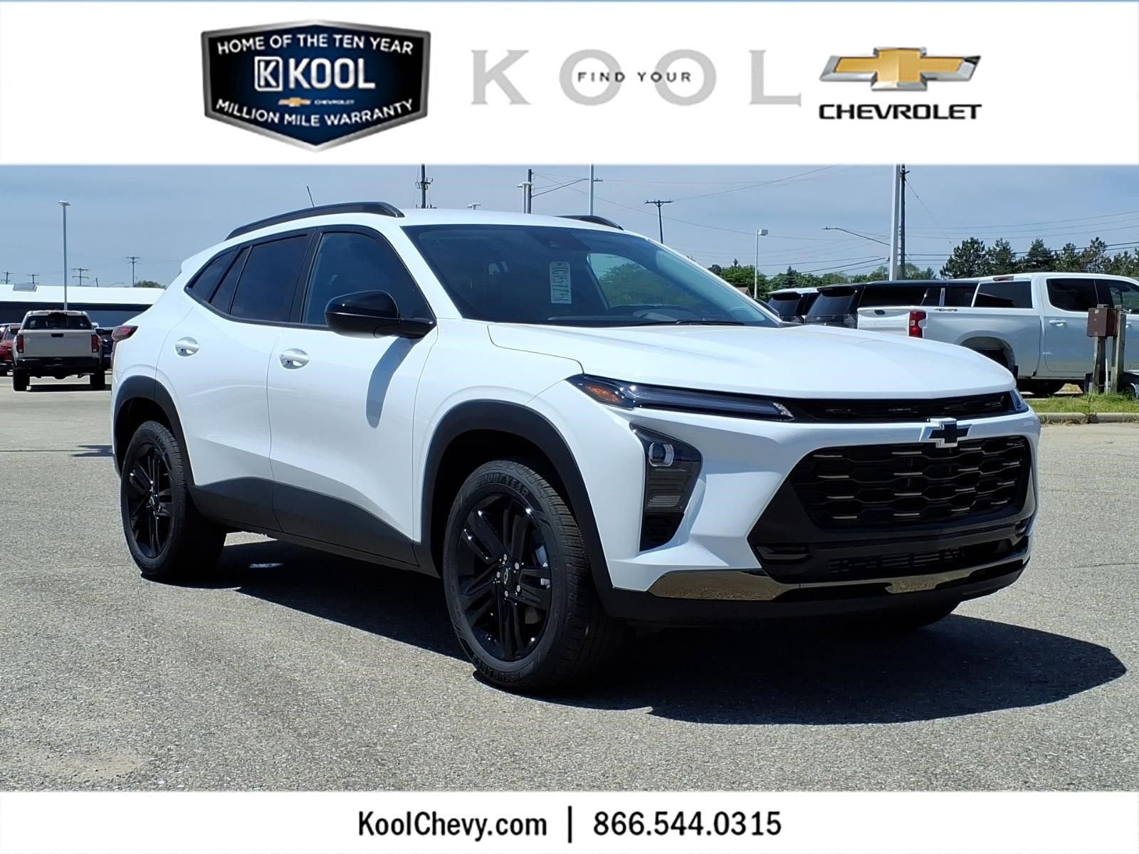 2026 Chevrolet Trax ACTIV in Summit White — front three-quarter view