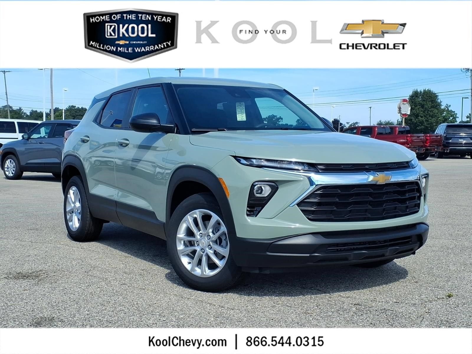 2026 Chevrolet Trailblazer LS in Cacti Green — front three-quarter view