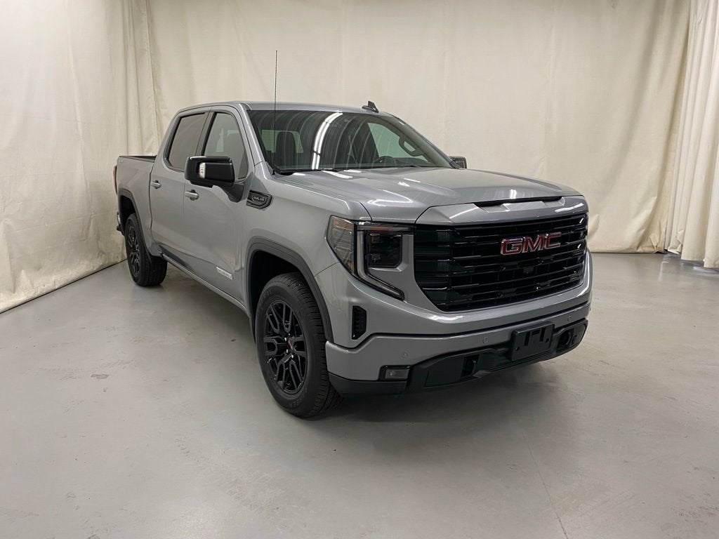 2024 GMC Sierra 1500 Elevation in Sterling Metallic — front three-quarter view