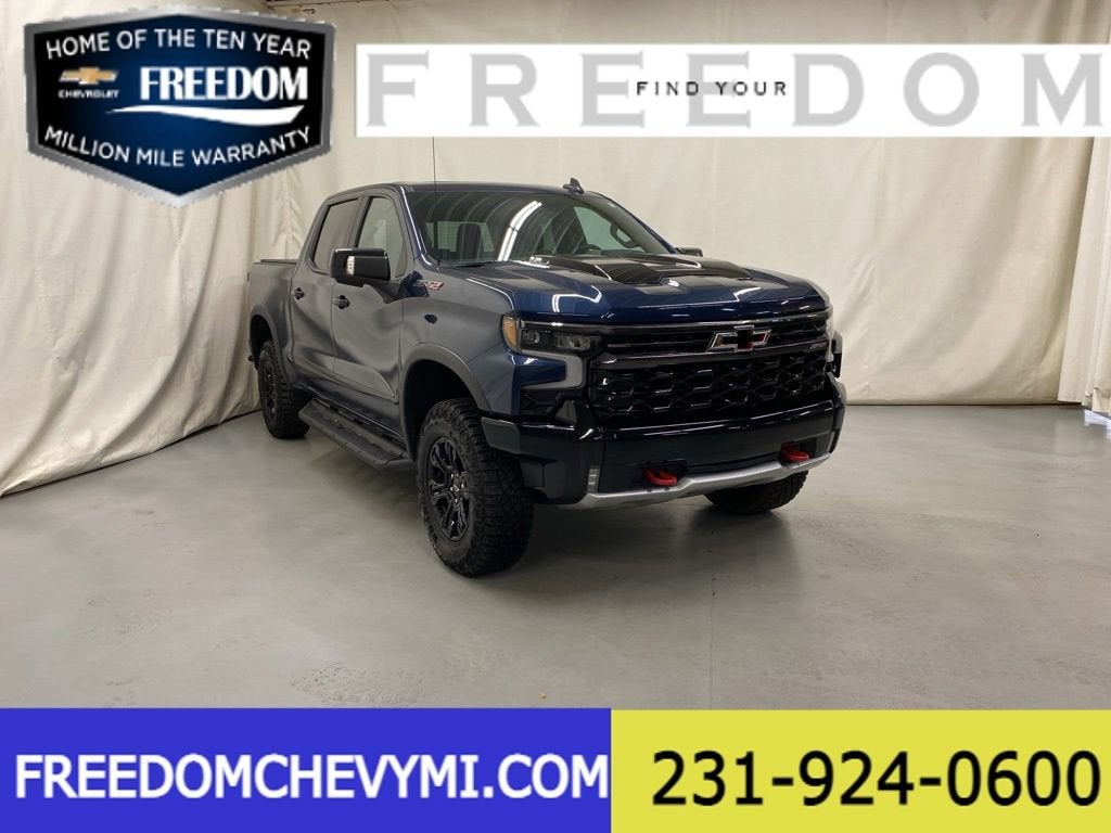 2023 Chevrolet Silverado 1500 ZR2 in Northsky Blue Metallic — front three-quarter view