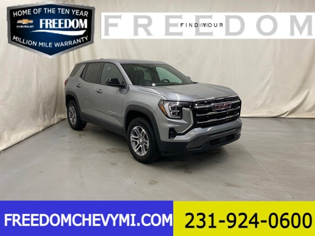 2026 GMC Terrain Elevation in Sterling Metallic — front three-quarter view