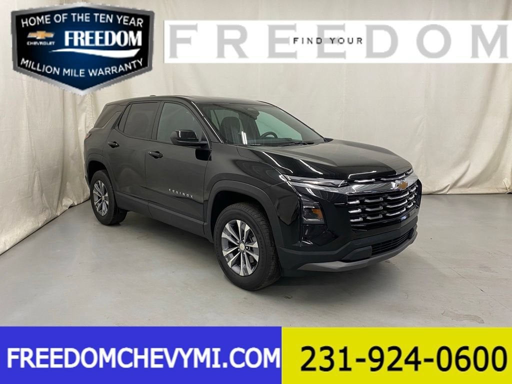 2026 Chevrolet Equinox LT in Mosaic Black Metallic — front three-quarter view