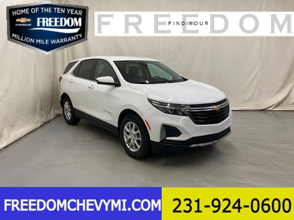 2024 Chevrolet Equinox LT in Summit White — front three-quarter view