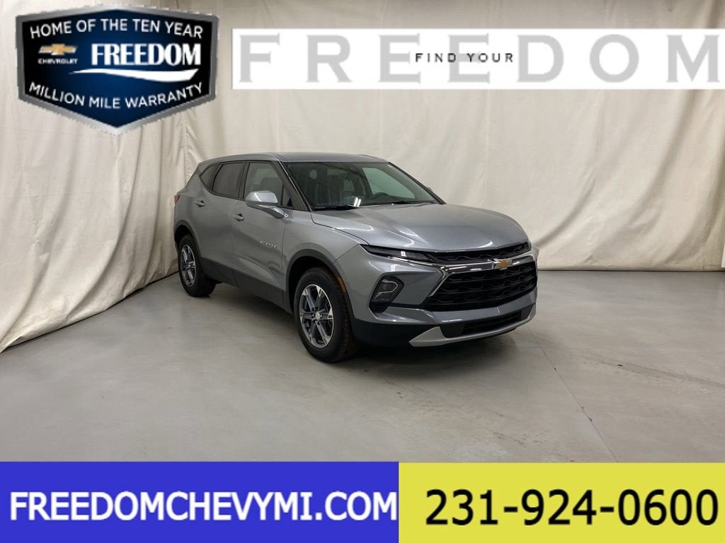 2025 Chevrolet Blazer 2LT in Sterling Gray Metallic — front three-quarter view