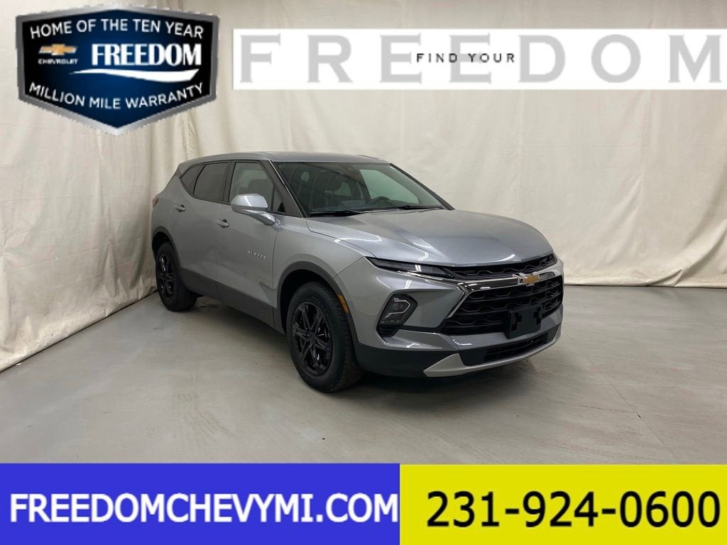 2025 Chevrolet Blazer 2LT in Sterling Gray Metallic — front three-quarter view