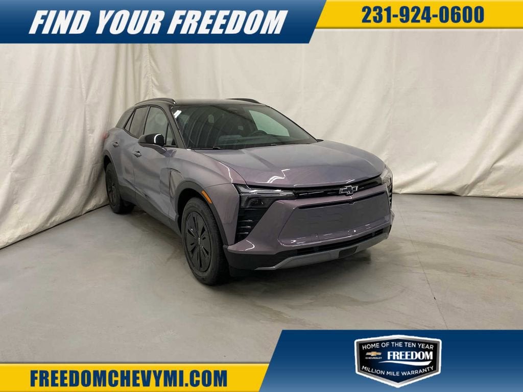 2025 Chevrolet Blazer EV LT in Galaxy Gray Metallic — front three-quarter view