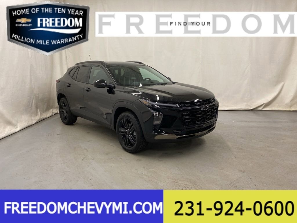 2026 Chevrolet Trax ACTIV in Mosaic Black Metallic — front three-quarter view