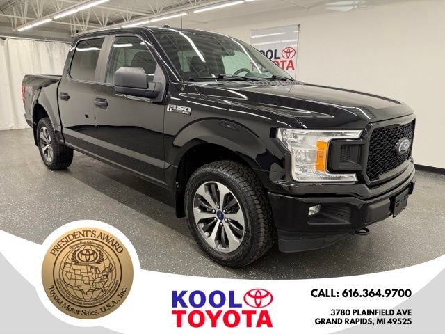 2019 Ford F-150 XL in Agate Black Metallic — front three-quarter view