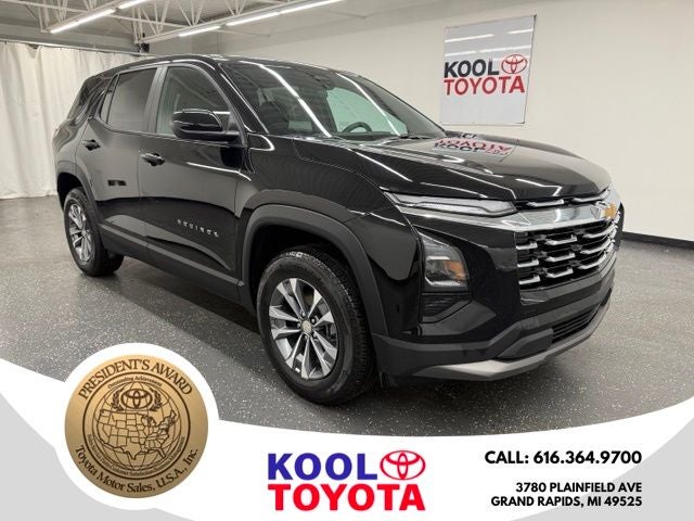 2026 Chevrolet Equinox LT in Mosaic Black Metallic — front three-quarter view