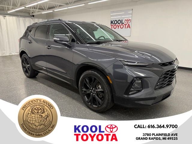 2021 Chevrolet Blazer RS in Iron Gray Metallic — front three-quarter view