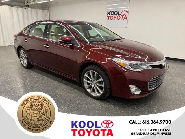 2015 Toyota Avalon XLE Touring in Ooh La La Rouge Mica — front three-quarter view