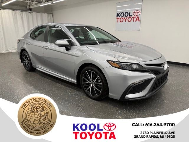 2024 Toyota Camry SE in Celestial Silver Metallic — front three-quarter view